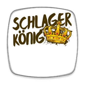 Schlager King Schlager King Folk Music Statement - Square fridge magnet - white - Front
