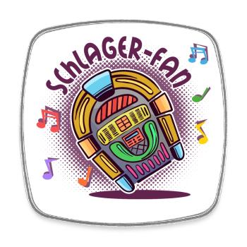 Schlagermusik Schlager Fan Schlagerfan Team Outfit - Square fridge magnet - white - Front