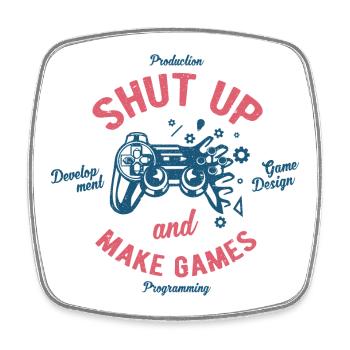 Game developer - Square fridge magnet - white - Front