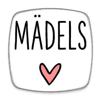 Mädels Herz Geschenk Freundschaft Liebe - Viereckiger Kühlschrankmagnet - Weiß - Vorne