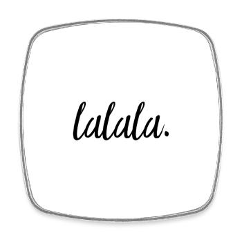 Lalala Vibes – Typographie musicale au look épuré - Magnet carré - blanc - Devant