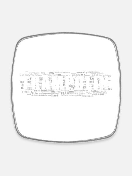 trampoline - Square fridge magnet - white