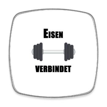 Compact Dumbbell Icon Illustration - Square fridge magnet - white - Front
