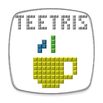 Gaming Teetris Pixel Retro Vintage Game Funny - Square fridge magnet - white - Front