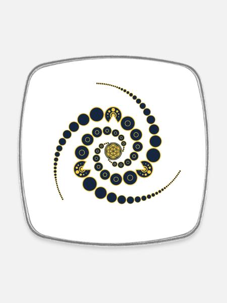 Crop Circle - Square fridge magnet - white