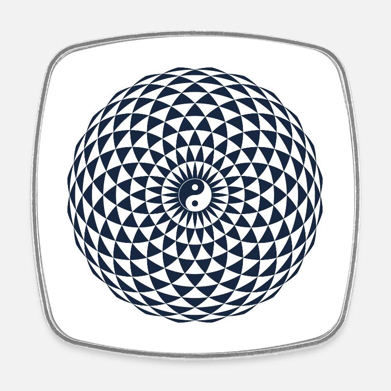 Torus, Géométrie Sacrée - Magnet carré - blanc