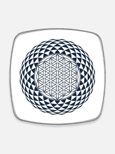 Torus, Sacred Geometry - Square fridge magnet - white