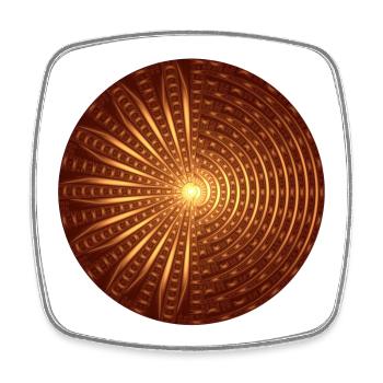 Mandala der Erdung Shirt - Viereckiger Kühlschrankmagnet - Weiß - Vorne