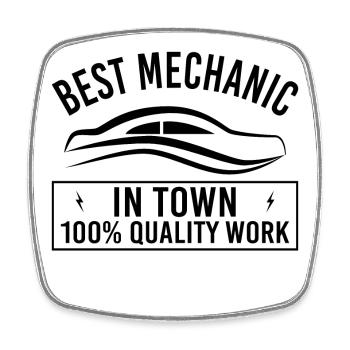 Beruf Ingenieur im Maschinenbau - Viereckiger Kühlschrankmagnet - Weiß - Vorne