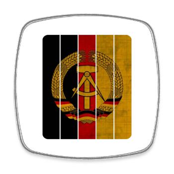 Barres de DDR dans le design vintage / cadeau ostalgie - Magnet carré - blanc - Devant