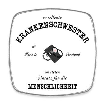 Excellent nurse - Square fridge magnet - white - Front