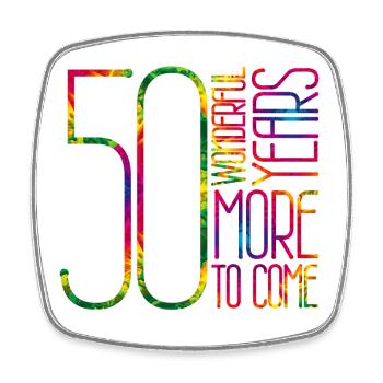 50 Wonderful Years, More To Come - Viereckiger Kühlschrankmagnet - Weiß - Vorne