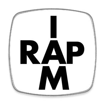 Rap hip hop - Viereckiger Kühlschrankmagnet - Weiß - Vorne
