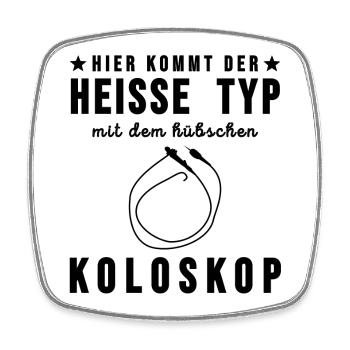 Arzt Sprüche lustig Koloskop Endoskopie Geschenk - Viereckiger Kühlschrankmagnet - Weiß - Vorne