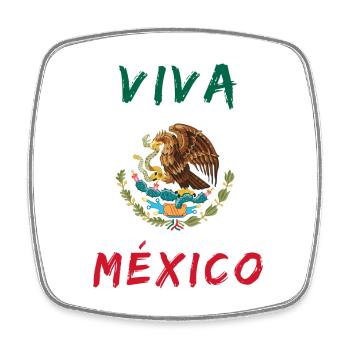 Viva Mexico Mexico / Gift Coat of Arms - Square fridge magnet - white - Front