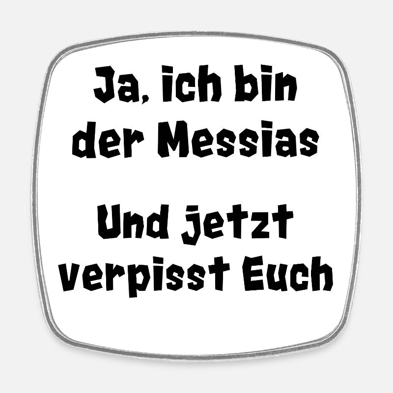 Messiah - Square fridge magnet - white