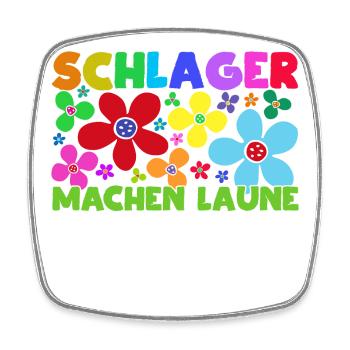 Schlager Schlagerfan Schlagermusik Party Musik - Viereckiger Kühlschrankmagnet - Weiß - Vorne