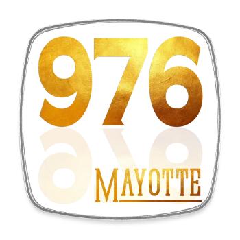 MAYOTTE - Square fridge magnet - white - Front