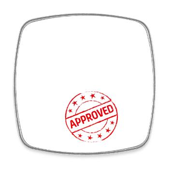 Pearl Sparkle DesignRare - Square fridge magnet - white - Front