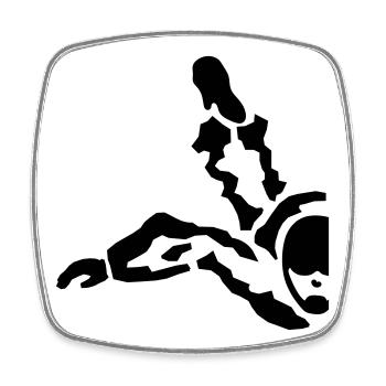 skydive - Square fridge magnet - white - Front
