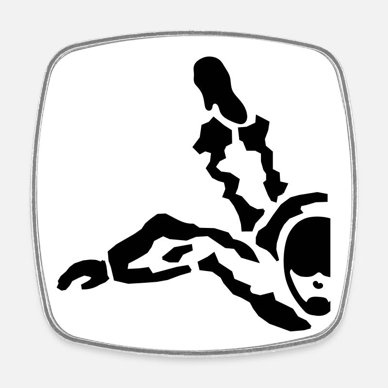 skydiver - Viereckiger Kühlschrankmagnet - Weiß