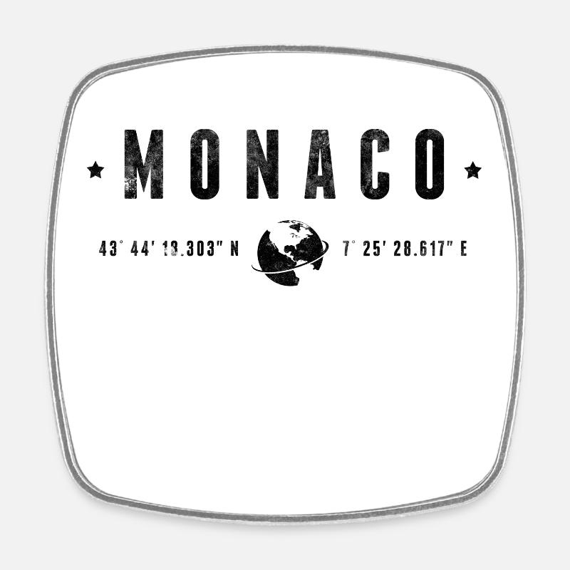 Monaco - Viereckiger Kühlschrankmagnet - Weiß