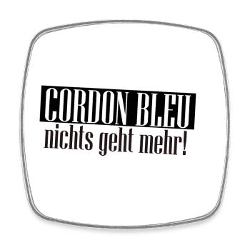 Cordon Bleu: Nichts Geht Mehr - Viereckiger Kühlschrankmagnet - Weiß - Vorne