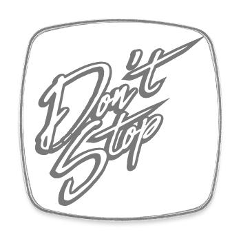 don t stop kontur text logo rennen nicht aufhoeren - Viereckiger Kühlschrankmagnet - Weiß - Vorne