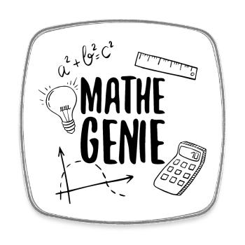 Mathe-Genie Mathematik Genie Rechenkünstler Mathe - Viereckiger Kühlschrankmagnet - Weiß - Vorne
