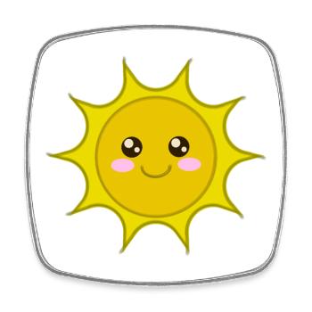 Sonne, süße niedliche Sonne, sun, cool baby shirt - Viereckiger Kühlschrankmagnet - Weiß - Vorne