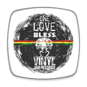 One Love Reggae - Magnet carré - blanc - Devant