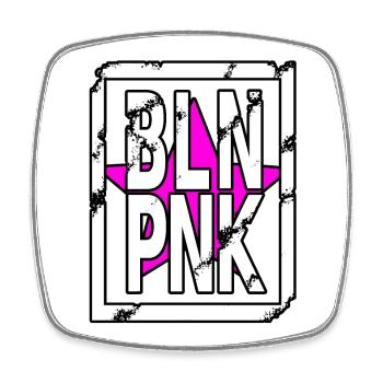 Expressive Bling Pink Design - Viereckiger Kühlschrankmagnet - Weiß - Vorne