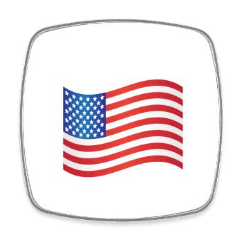  American Flag  - Square fridge magnet - white - Front