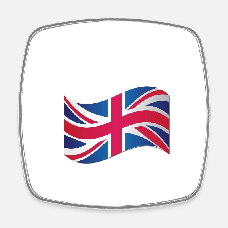 Union Jack Flag Illustration - Square fridge magnet - white