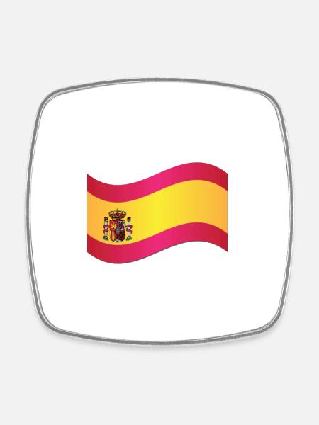 Spanish Flag - Square fridge magnet - white