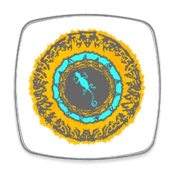 Balearic Lizard - Square fridge magnet - white - Front