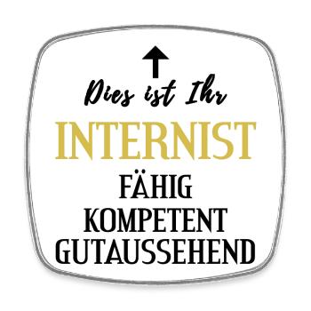 Aerzte Internist kompetent gutaussehend Geschenk - Viereckiger Kühlschrankmagnet - Weiß - Vorne