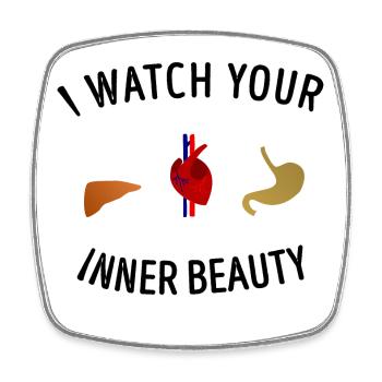 Aerzte Interne Beauté Médecine Chirurgien cadeau - Magnet carré - blanc - Devant
