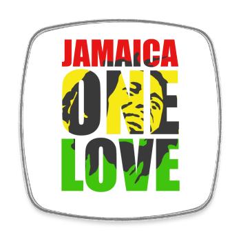 Jamaica One Love Underground - Magnet carré - blanc - Devant