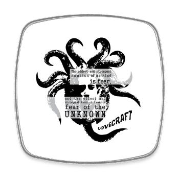 HP Lovecraft / Cthulhu - Magnet carré - blanc - Devant