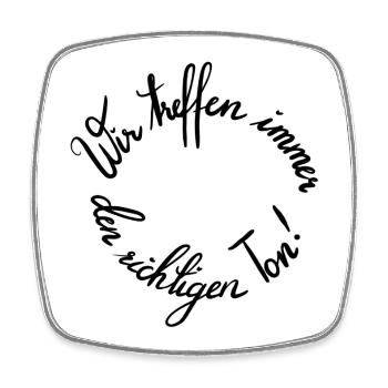 Inspirierender Kreisdruckspruch für Motivation - Viereckiger Kühlschrankmagnet - Weiß - Vorne