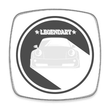 Cars Car Legend Oldtimer Sports Car - Square fridge magnet - white - Front