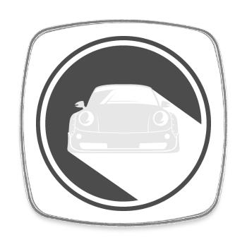 Car Cars Icon Illustration Icon Tuning Graphic - Square fridge magnet - white - Front