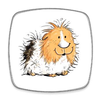 Knuddeliges Meerschweinchen I Meerwutzchen Comic - Viereckiger Kühlschrankmagnet - Weiß - Vorne