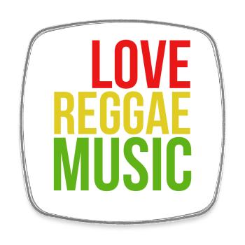One Love Reggae Musik Design - Viereckiger Kühlschrankmagnet - Weiß - Vorne