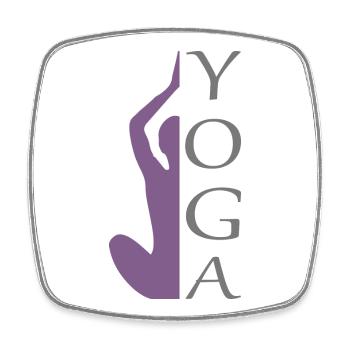 Yoga - Magnet carré - blanc - Devant