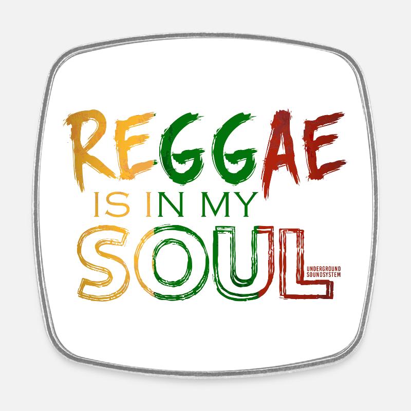 Reggae soul aux couleurs vives - Magnet carré - blanc