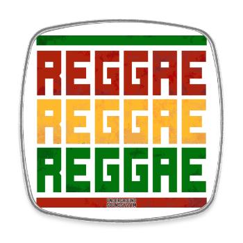 Reggae Font Block Graphic - Square fridge magnet - white - Front