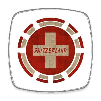 Switzerland Circle / Gift Switzerland Flag - Square fridge magnet - white - Front