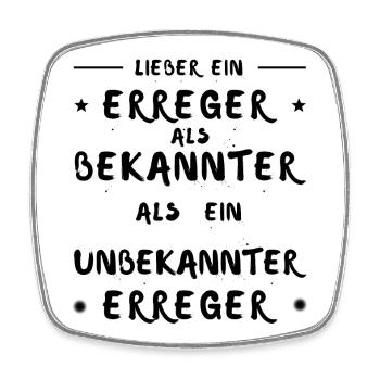 Ärzte Arzt Medizin Erreger Sprüche lustig Geschenk - Viereckiger Kühlschrankmagnet - Weiß - Vorne